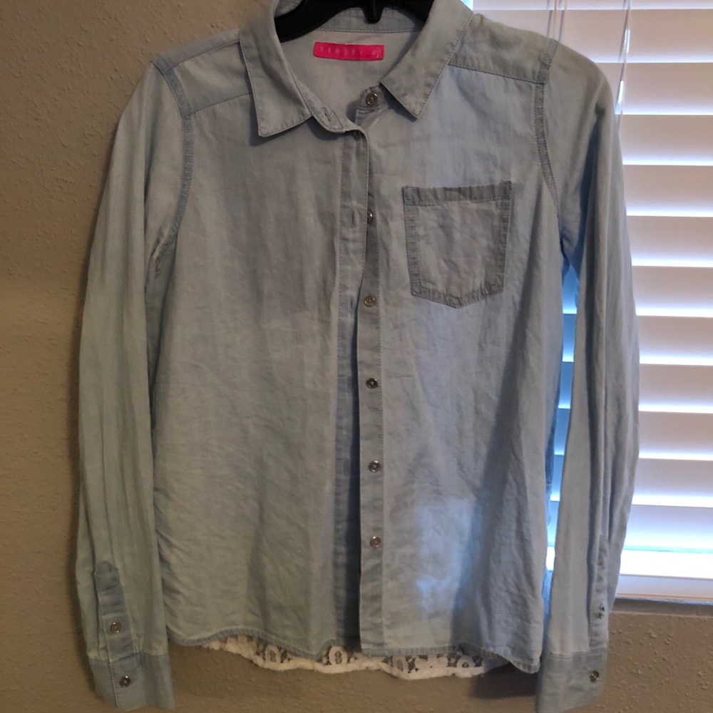 Girls Jean bottom down shirt